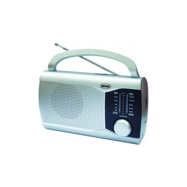 Bravo B-6009 Přenosné rádio stříbrné
