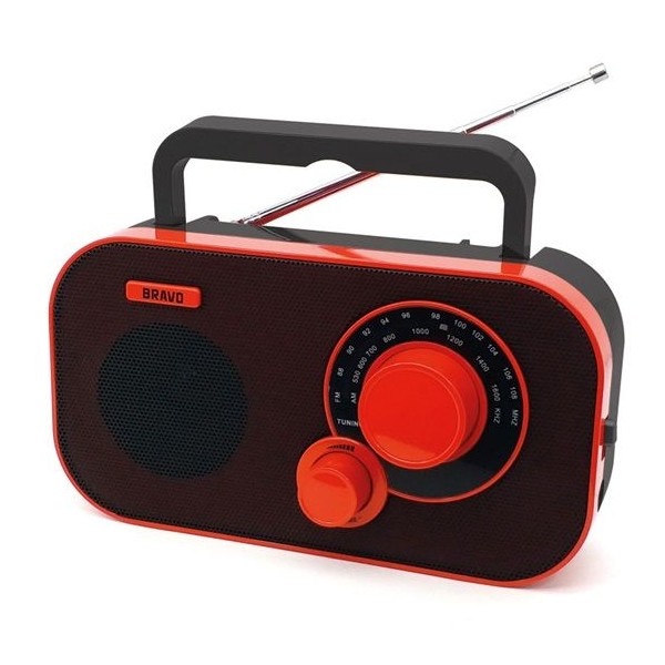 Bravo B-5184 Přenosné rádio červené