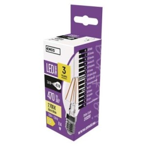 LED žárovka Filament Candle 3,4W E14 teplá bílá