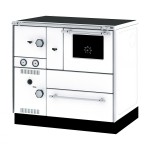 ALFA PLAM, sporák ALFA TERM 27 s výměníkem, 27 kW, pravý, bílý