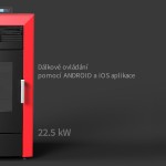 ALFA PLAM, peletová kamna s výměníkem COMMO 12 ECO 12 kW, černá