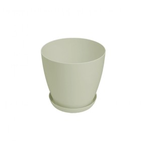 Gardino, Květináč LUX průměr 18 cm s podmiskou, béžový