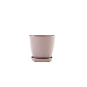 Gardino, Květináč LUX průměr 22 cm s podmiskou, hnědý