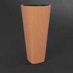 LAMELA, květináč MUZA, rozměr 390 x 390 mm, výška 810 mm, teraccota