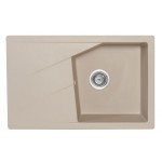 Metalac Inko, dřez X LINEA PLUS šampaň, 780 x 500 mm, průměr 90 mm pro sifon
