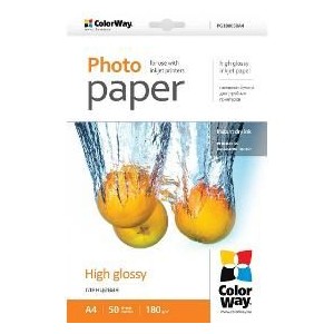 Fotopapír H.Gloss.A4 50 ks 180g COLORWAY