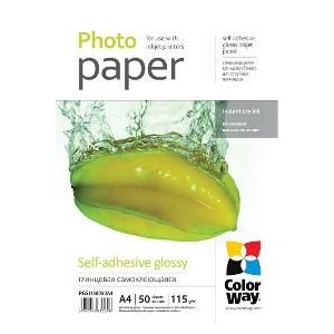 Fotopapír Glossy A4 50ks 115g COLORWAY