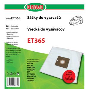 ET36S  ANTIBAKT.SÁČKY 5KS + FILTR  EXCELLENCE, QUADRO B-4284,B-4245 TOROSO