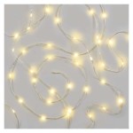 LED vánoční nano řetěz, 16 m, venkovní i vnitřní, teplá bílá, časovač
