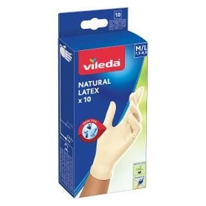 NATURAL LATEX RUKAVICE M/L 10KS VILEDA