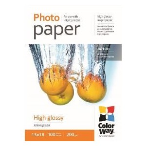 Fotopapír High Gl. 13x18 100ks COLORWAY