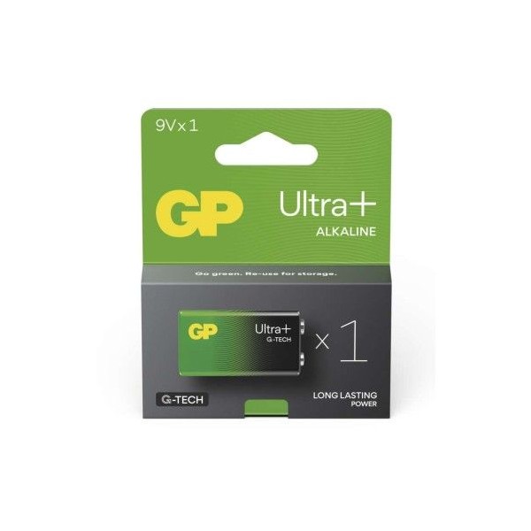 Alkalická baterie GP Ultra Plus 9V (6LF22)