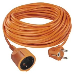 Prodlužovací kabel 30 m / 1 zásuvka / oranžový / PVC / 250 V / 1,5 mm2