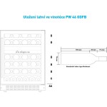 PW 46 GDFB dvouzónová vinotéka PHILCO