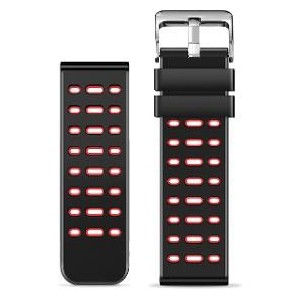 Řemínek sil Duální 22mm červený ALIGATOR