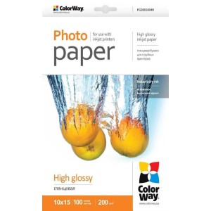 Fotopapír Hi.Gl.10x15 100ks200g COLORWAY