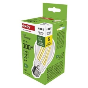 LED žárovka Filament A60 A CLASS / E27 / 7,2 W (100 W) / 1521 lm / neutrální bílá