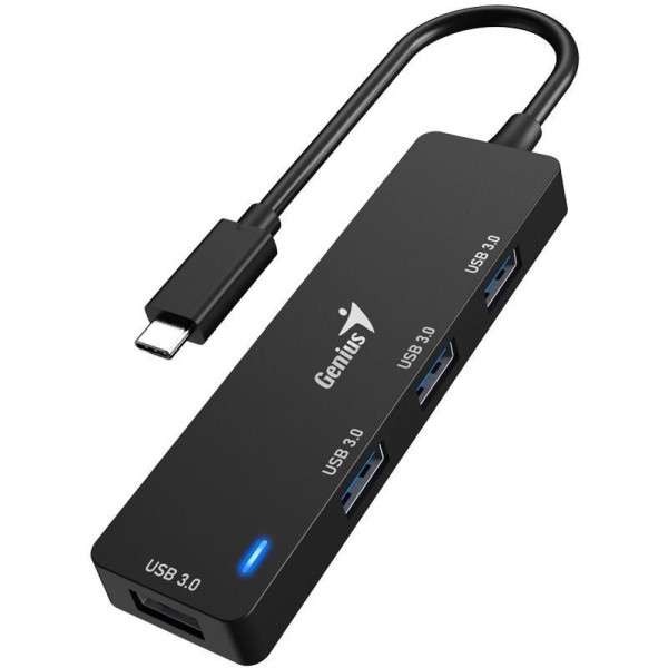 Hub UH-400 USB-C 4x USB3.0 černý GENIUS
