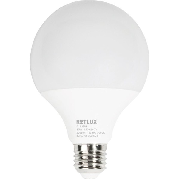 RLL 644 G95 E27 bigG 15W WW RETLUX