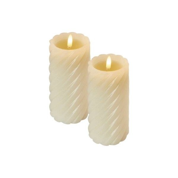 LED dekorace – vosková svíčka, 17 cm, 2x AAA, vnitřní, teplá bílá, 2 ks, časovač