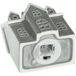 RXL 501 Šedý porc. domek 1 LED WW RETLUX