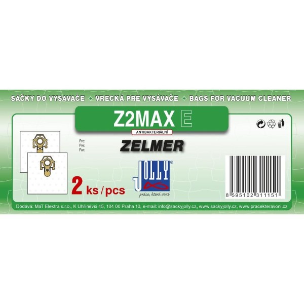 MAX Z 2 E SÁČKY ZELMER 2KS EKONOM. JOLLY