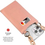 Kožená taštička Venezia 7 růžová FIXED