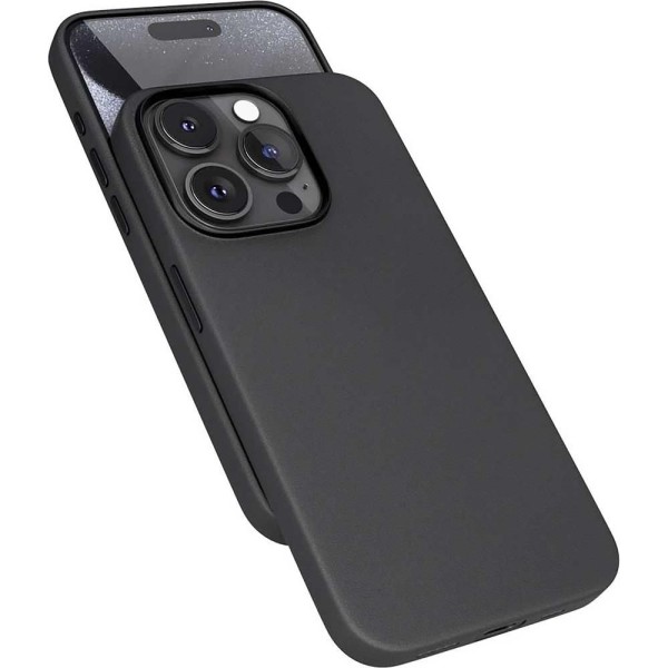 Mag+LeatherCase iP16 Pro Max Black EPICO