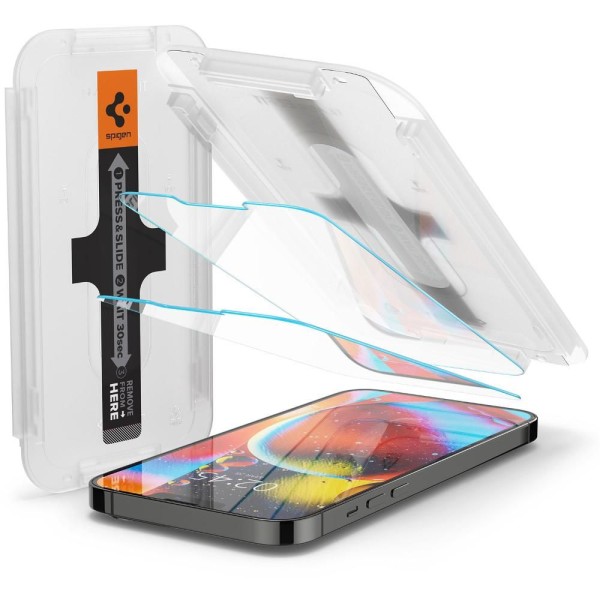 Glass tR EZFit 2pc iP14/13Pro/13 SPIGEN