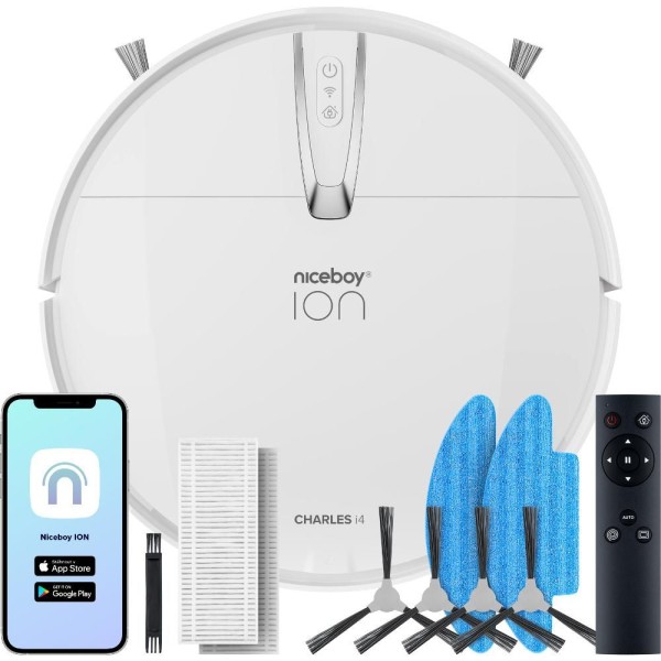 i4 CHARLES BÍLÝ ROBOT. VYSAVAČ NICEBOY