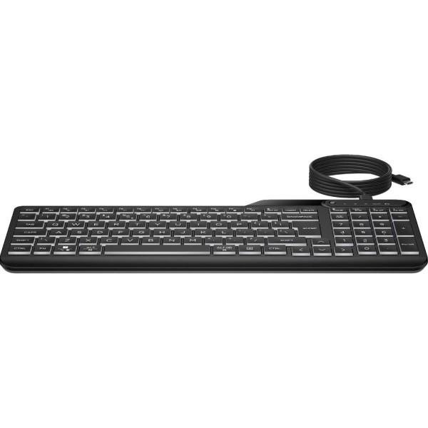 400 Backlit Wired Keyboard Black HP