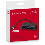 SNAPPY EVO USB Hub 4-Port Blk SPEEDLINK