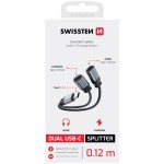 73502302 USB C /USB C 0,12M SWISSTEN