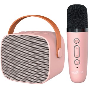 MXKS-100 BT karaoke set růžový MAXLIFE