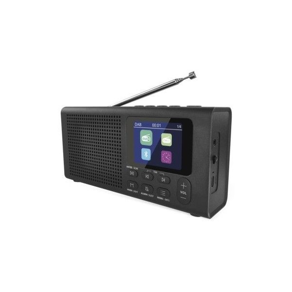 Přenosné rádio s Bluetooth, MP3, DAB / DAB+ / FM, černé