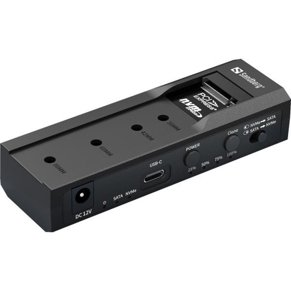 USB 3.2 Cl.+Dock M2+NVMe+SATA Ext.reader