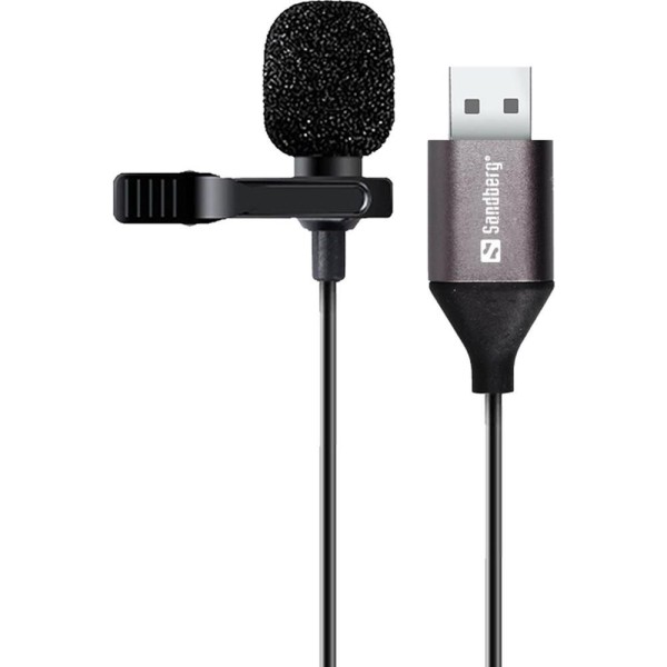 Streamer USB microphone w/clip SANDBERG