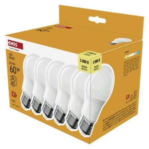 LED žárovka Basic A60 / E27 / 8,8 W (60 W) / 806 lm / teplá bílá