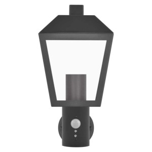 LED zahradní nástěnné svítidlo s čidlem soumraku, 19,8 x 15 x 29,8 cm, 1 x E27, 15 W