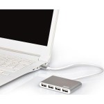 USB HUB 4x USB 2.0 Gray PORT CONNECT