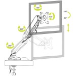 VESA monitor holder 1 arm white PORT