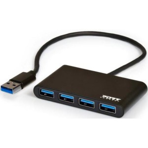 USB HUB 4x USB 3.0 Black PORT CONNECT