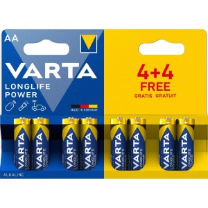 LR6 4+4BP AA Longlife Power VARTA