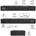 Docking station uni 3x4K USB C/A PORT