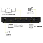 Docking station USB-C 2x4K Black PORT