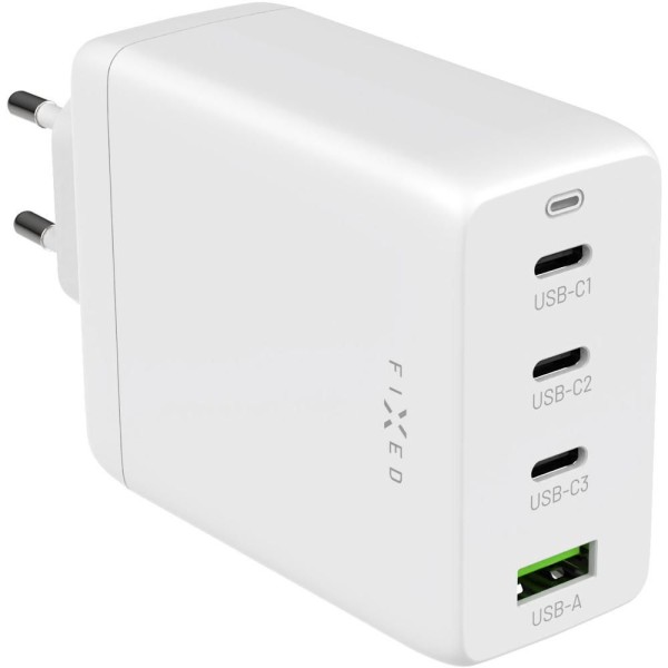 GaN nabíječka 3xUSB-C a USB 100W FIXED