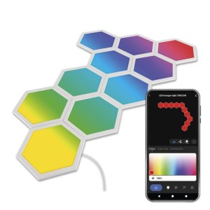 GoSmart LED svítidlo Hexagon, 10 dílů, 19 W, RGB, stmívatelné, WiFi