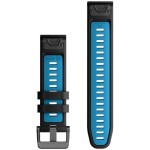 Quickfit 22 mm band Bk/Blue Silic GARMIN