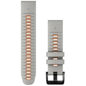Quickfit 22 mm band Gray/Orange Silicone