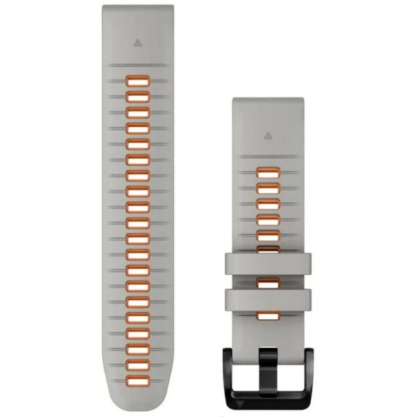 Quickfit 22 mm band Gray/Orange Silicone